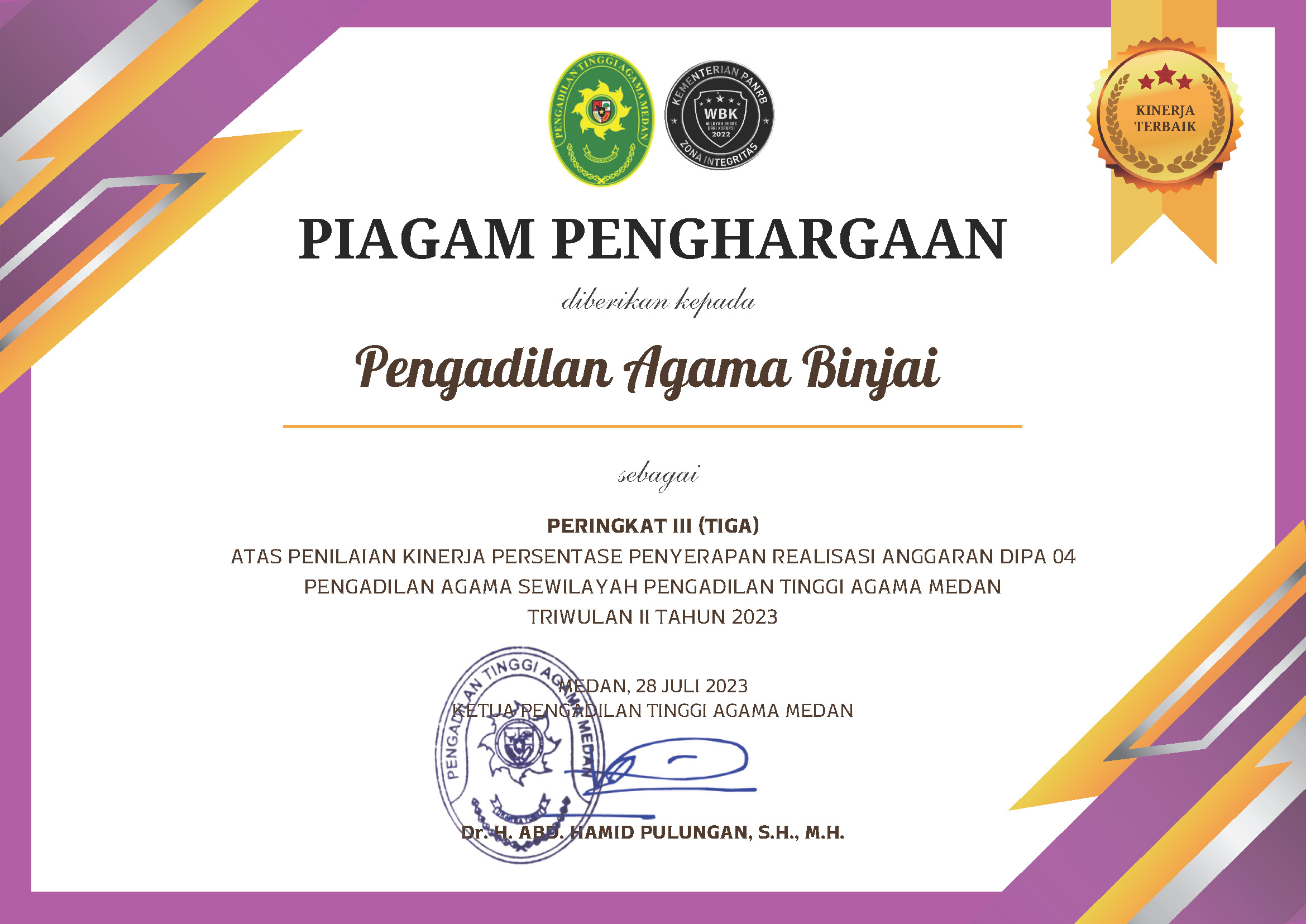 Piagam DIPA04 2023 TW2